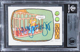 Nancy Cartwright Signed 1990 The Simpsons #2 Nancy Cartwright Card BAS Slabbed
