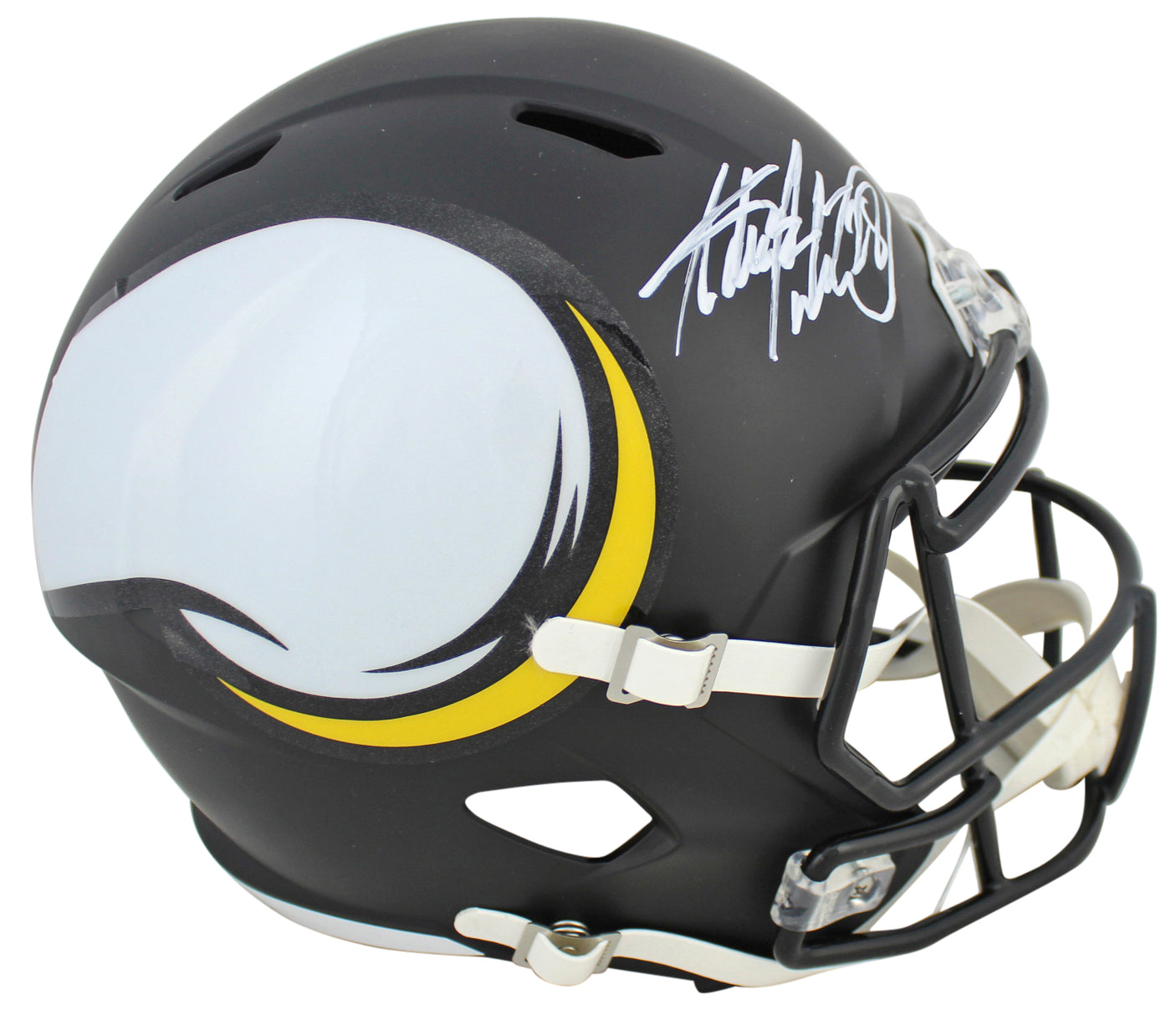 Vikings Adrian Peterson Signed Amp Full Size Speed Rep Helmet BAS Witnessed