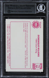 Hawks Dominique Wilkins HOF 06 Signed 1986 Star Court Kings #32 Card BAS Slabbed