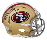 49ers Ricky Pearsall Authentic Signed Speed Mini Helmet W/ Case BAS Witnessed