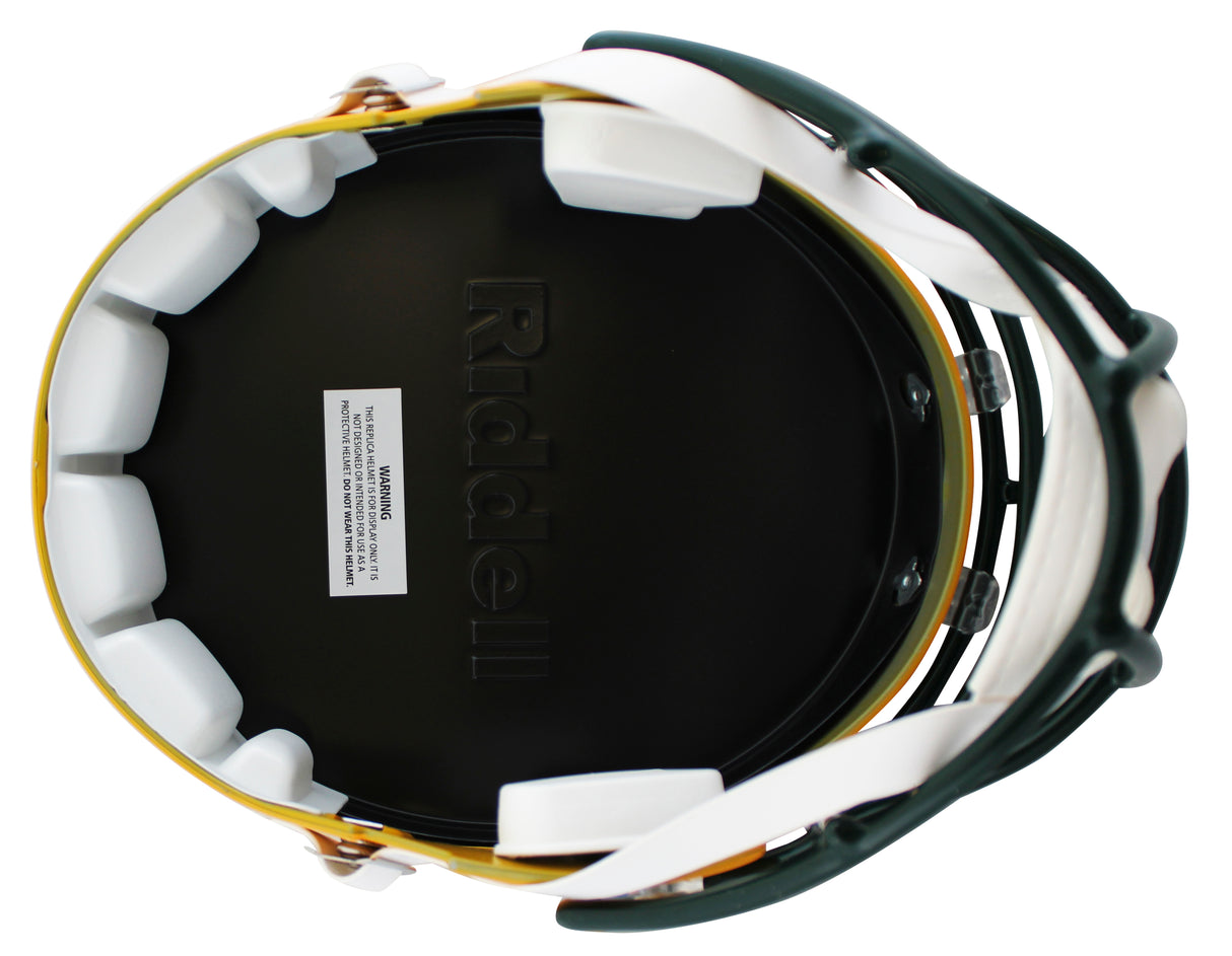 Packers Sterling Sharpe "HOF 25" Signed F/S Speed Rep Helmet W/ Case BAS Witness
