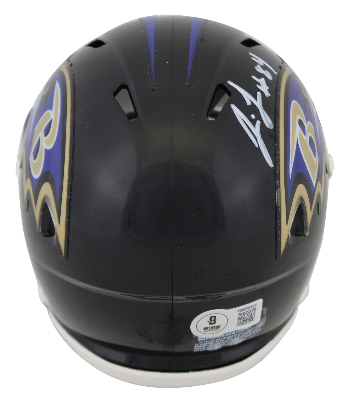 Ravens Jermaine Lewis Authentic Signed Speed Mini Helmet W/ Case BAS Witnessed