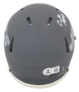 Jets Darrelle Revis Signed Slate Speed Mini Helmet W/ Case BAS Witnessed