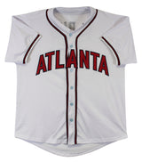 Ozzie Albies Authentic Full Name Signed White Pro Style Jersey Autographed JSA