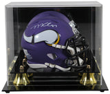 Vikings T.J. Hockenson Authentic Signed Speed Mini Helmet W/ Case BAS Witnessed