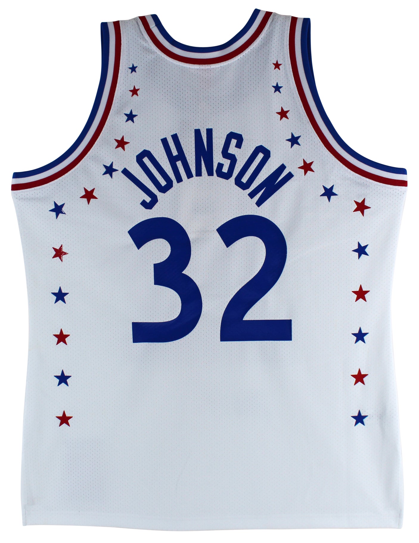 Lakers Magic Johnson Signed White 1983 All-Star M&N Authentic Jersey BAS Witness
