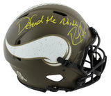 Vikings Randy Moss "DTN" Signed STS F/S Speed Proline Helmet w/ Case BAS W