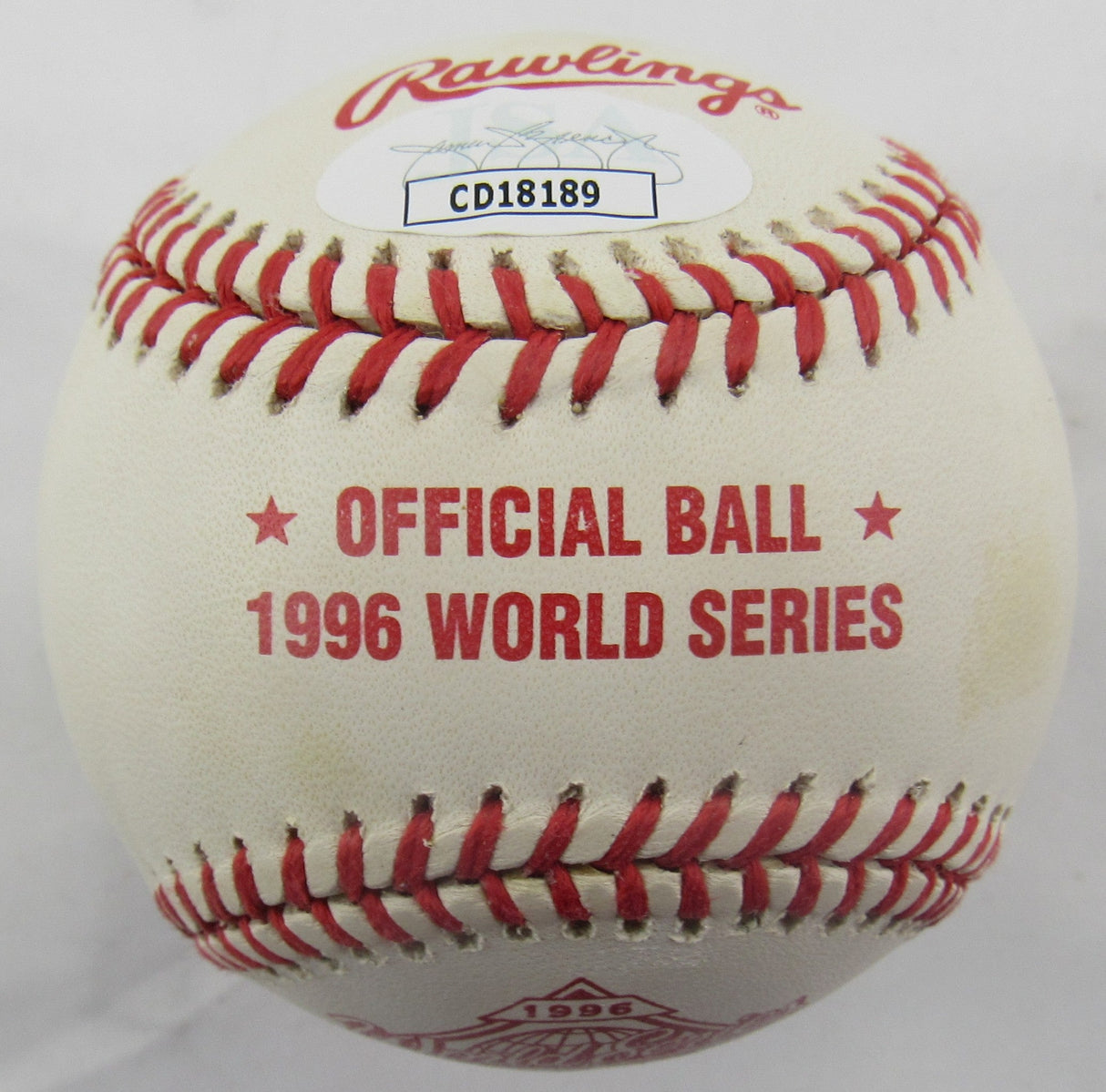 Tim Raines Signed Auto Rawlings 1996 World Series Baseball JSA CD18189