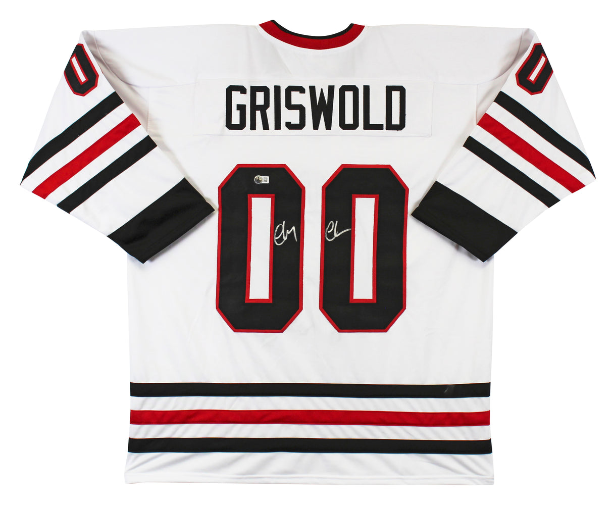 Chevy Chase Christmas Vacation 2x Signed White Santa Clark Jersey BAS #1W374746