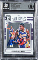Magic Johnson Signed 2016 Donruss Optic Hall Kings #24 Card Auto 10! BAS Slabbed