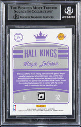 Magic Johnson Signed 2016 Donruss Optic Hall Kings #24 Card Auto 10! BAS Slabbed