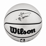 Allen Iverson Signed Wilson Platinum Full Size NBA Basketball w/The Answer