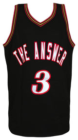 Allen Iverson Signed Black Custom Basketball Jersey - (Beckett)