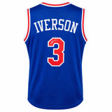 Allen Iverson Signed Royal Blue Custom Basketball Jersey