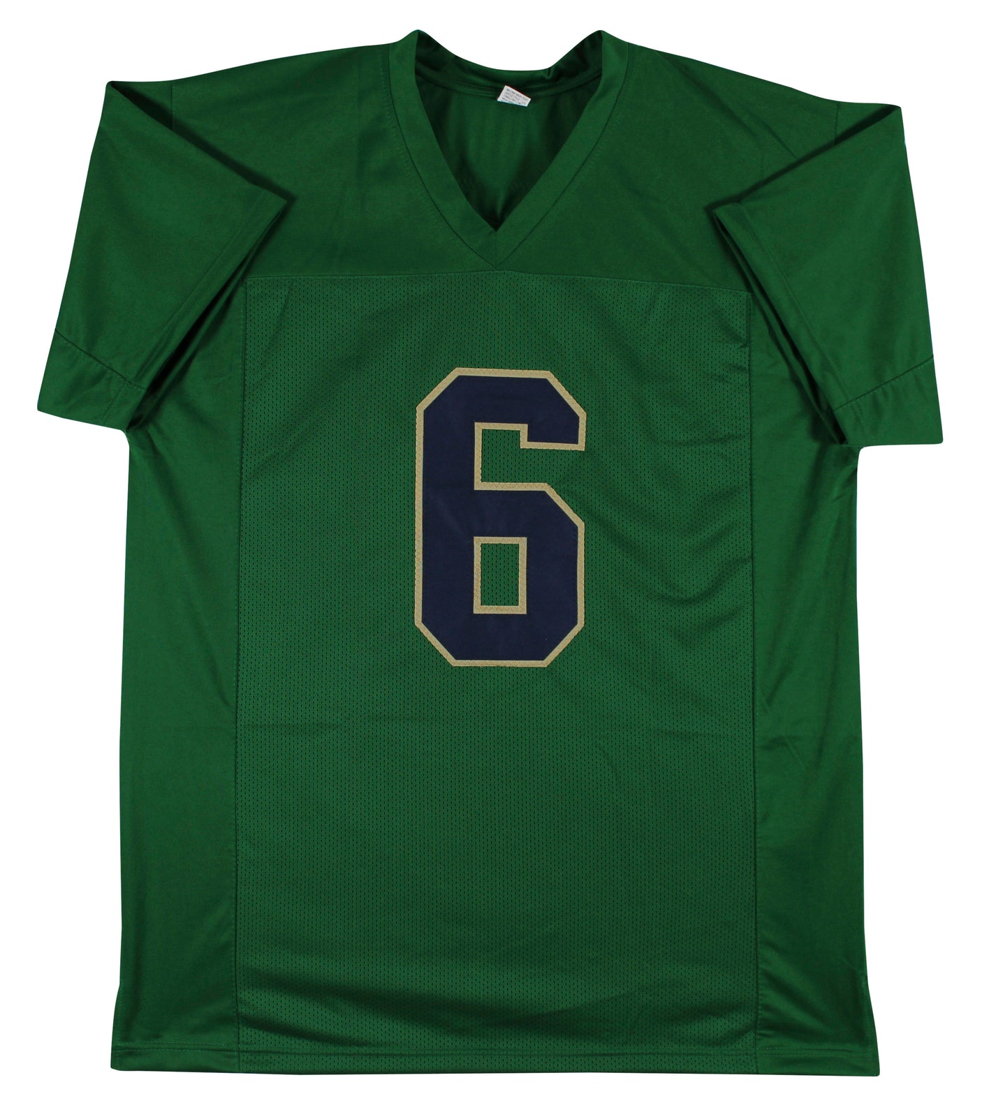 ND Jeremiah Owusu-Koramoah Signed Green Pro Style Jersey w/ Silver Sig BAS Wit