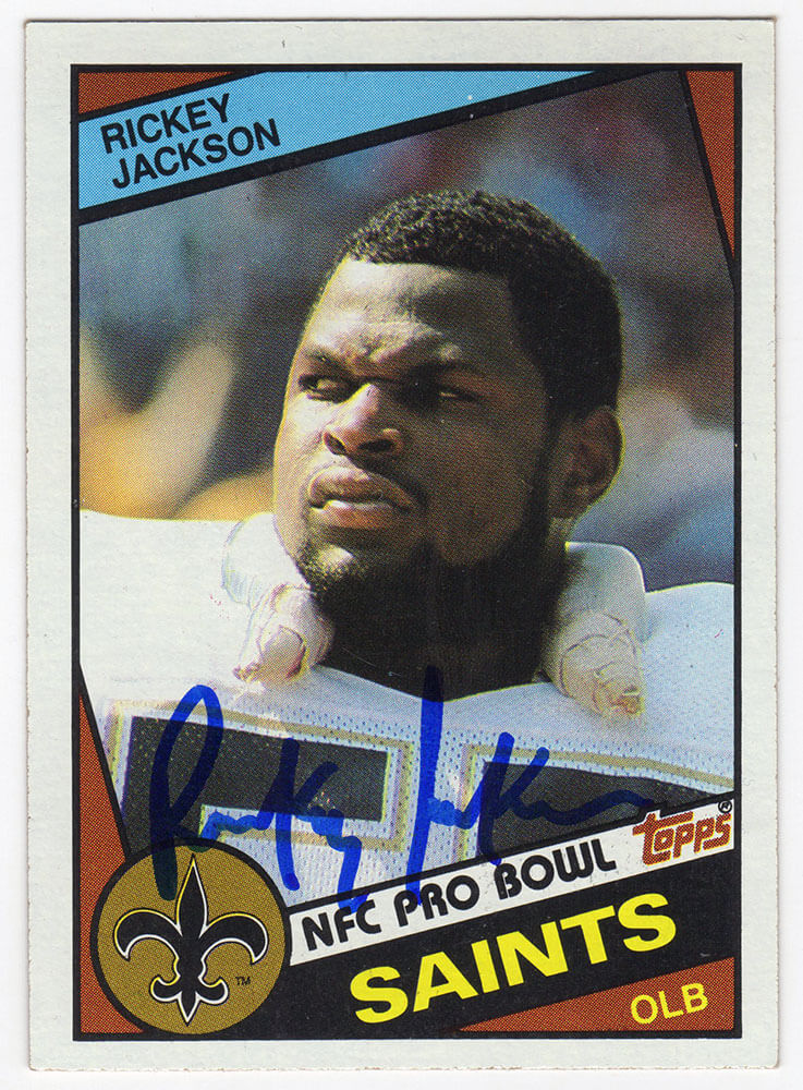 Rickey Jackson Signed New Orleans Saints 1984 Topps Football Trading Card #303