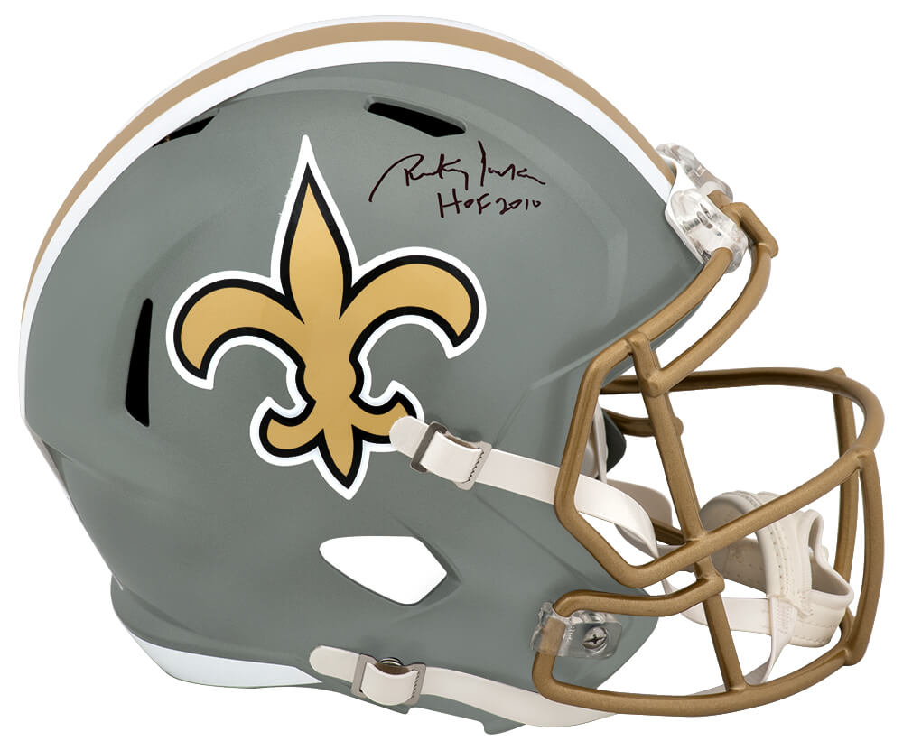 Rickey Jackson Signed New Orleans Saints FLASH Riddell Full Size Speed Replica Helmet w/HOF 2010