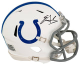 Edgerrin James Signed Indianapolis Colts Riddell Speed Mini Helmet