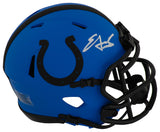 Edgerrin James Signed Indianapolis Colts RAVE Riddell Speed Mini Helmet