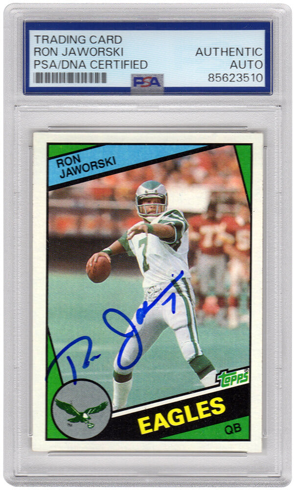 Ron Jaworski Signed Philadelphia Eagles 1984 Topps Football Card #330 - (PSA Encapsulated)