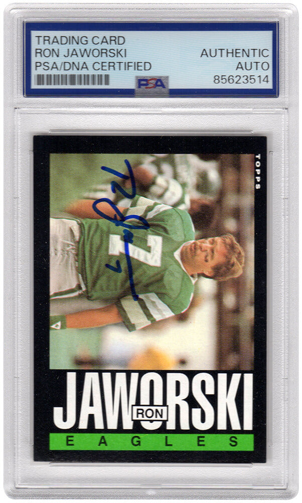 Ron Jaworski Signed Philadelphia Eagles 1985 Topps Football Card #132 - (PSA Encapsulated)
