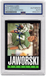 Ron Jaworski Signed Philadelphia Eagles 1985 Topps Football Card #132 - (PSA Encapsulated)