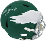 Ron Jaworski Signed Philadelphia Eagles Throwback Riddell Full Size Speed Replica Helmet