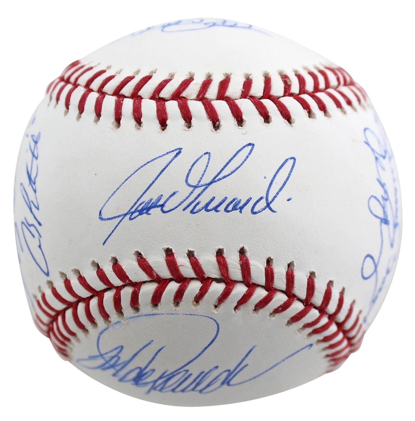 2009 Yankees (9) Jeter Rivera Posada Signed 2009 WS Logo Oml Baseball Steiner 1