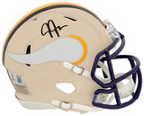 Justin Jefferson Signed Minnesota Vikings RETRO Riddell Speed Mini Helmet - (Beckett)