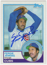 Fergie Jenkins Signed Chicago Cubs 1983 Topps Baseball Trading Card #230