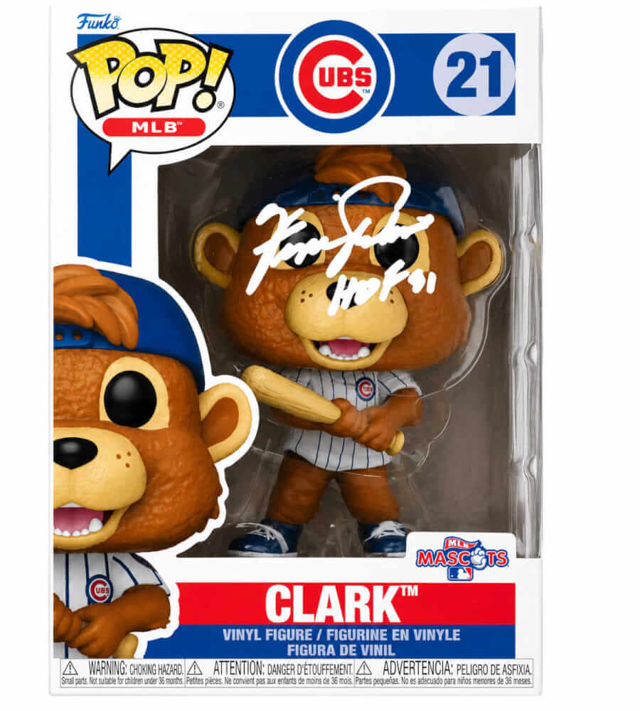 Fergie Jenkins Signed Chicago Cubs Clark Mascot Funko Pop Doll #21 w/HOF'91
