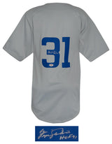 Fergie Jenkins Signed Grey Custom Basball Jersey w/HOF'91 - (PSA)