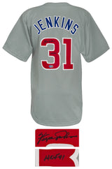 Fergie Jenkins Signed Grey Custom Basball Jersey w/HOF'91 - (Beckett)