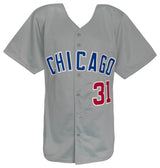 Fergie Jenkins Signed Grey Custom Basball Jersey w/HOF'91 - (Beckett)