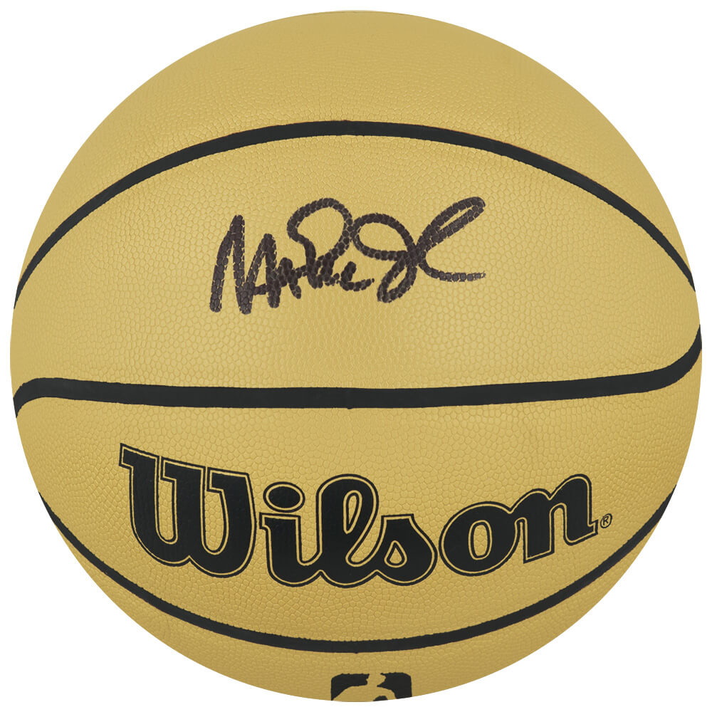 Magic Johnson Signed Wilson Gold Basketball