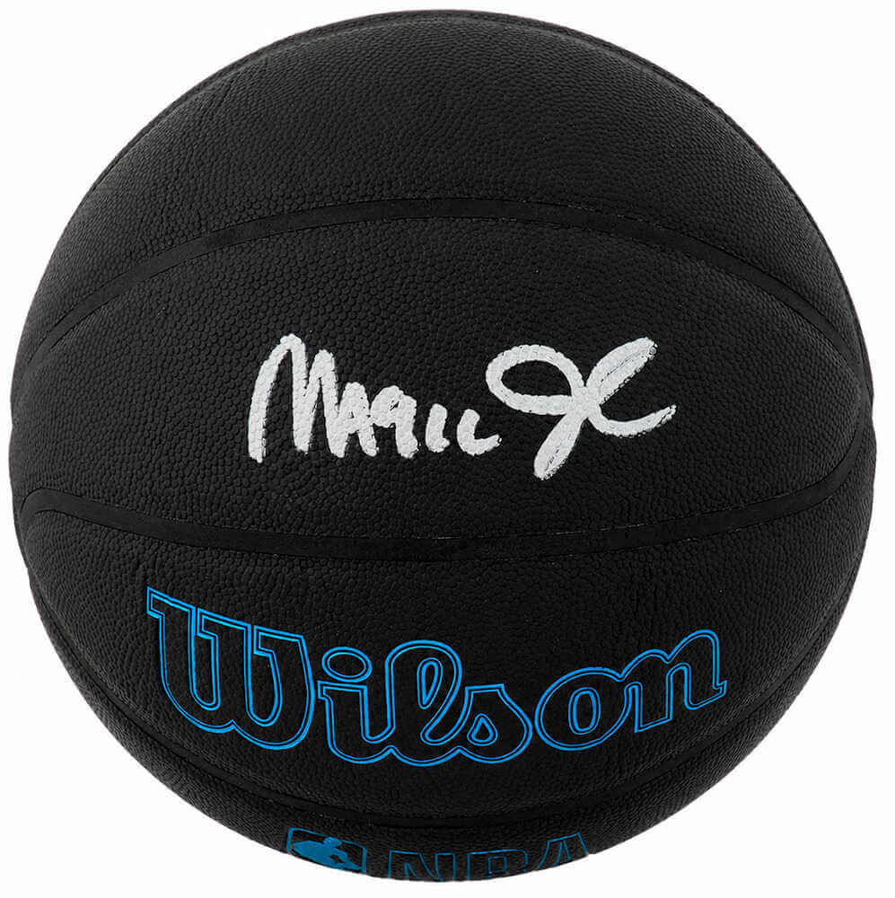 Magic Johnson Signed Wilson Forge Plus Black Full Size NBA Basketball