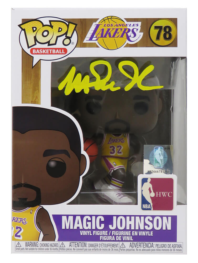 Magic Johnson Signed Los Angeles Lakers Funko Pop Doll #78