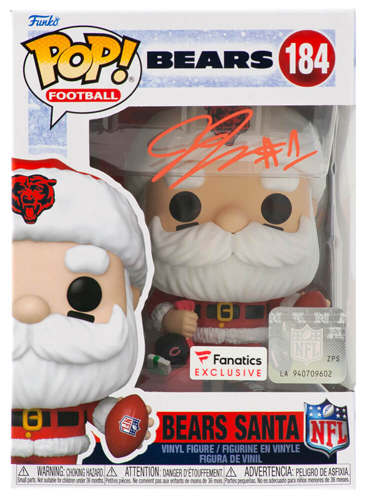 Jaylon Johnson Signed Chicago Bears SANTA Funko Pop Doll #184