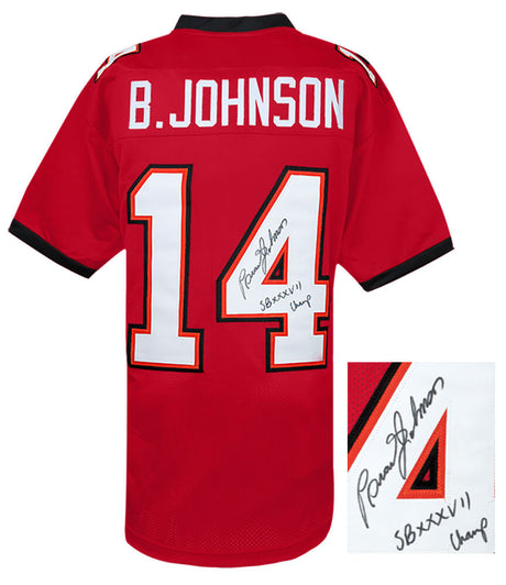 Brad Johnson Signed Red Custom Football Jersey w/SB XXXVII Champs