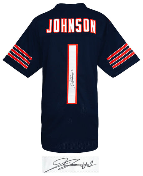 Jaylon Johnson Signed Navy Custom Football Jersey