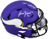Brad Johnson Signed Minnesota Vikings Riddell Mid-Size (MIDI) SpeedFlex Helmet w/Skol Vikings