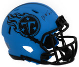 Chris Johnson Signed Tennessee Titans RAVE Riddell Speed Mini Helmet