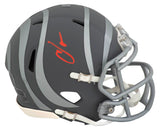 Chad Johnson Signed Cincinnati Bengals SLATE Riddell Speed Mini Helmet