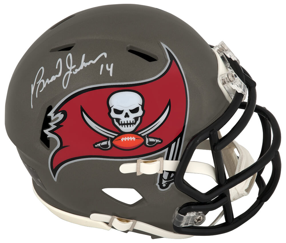 Brad Johnson Signed Tampa Bay Buccaneers (Current Style) Riddell Speed Mini Helmet