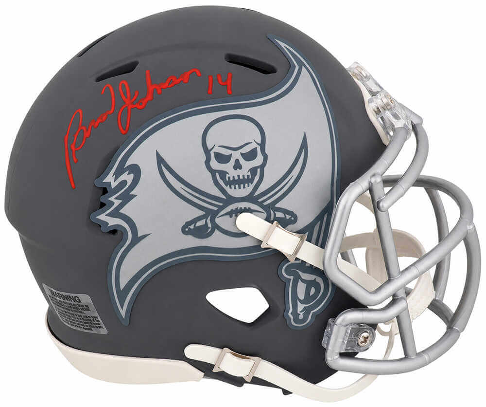 Brad Johnson Signed Tampa Bay Buccaneers SLATE Riddell Speed Mini Helmet