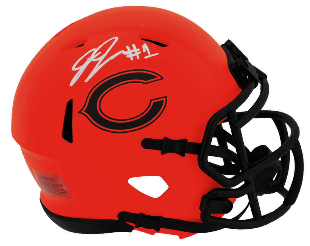 Jaylon Johnson Signed Chicago Bears RAVE Riddell Speed Mini Helmet