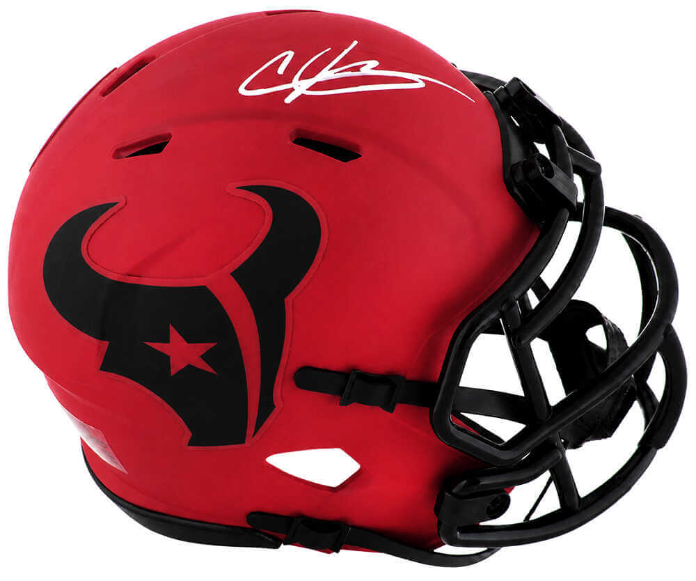 Andre Johnson Signed Houston Texans RAVE Riddell Speed Mini Helmet - (In White)