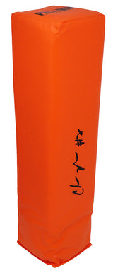 Chris Johnson Signed Orange Endzone Football Pylon