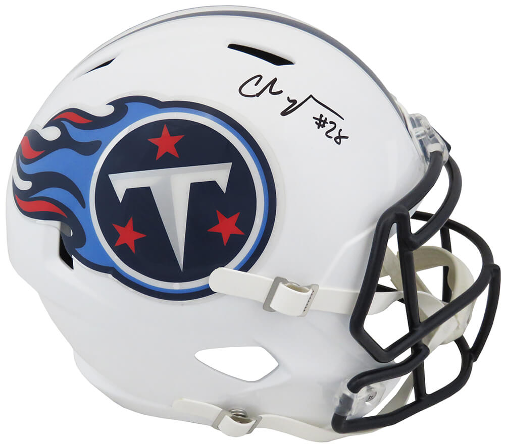 Chris Johnson Signed Tennessee Titans Throwback Riddell Full Size Speed Replica Helmet