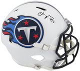 Chris Johnson Signed Tennessee Titans Throwback Riddell Full Size Speed Replica Helmet
